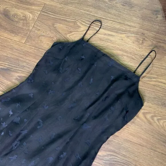 Y2k Black spaghetti strap dress two-tone print‎ design from Japan